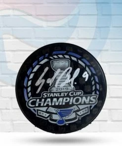 Fan Cave Sports Sammy Blais St Louis Blues Autographed Stanley Cup Champions Logo Puck - Blais COA