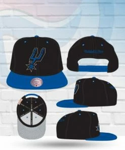 Mitchell & Ness San Antonio Spurs Mitchell And Ness Black Royalty Snapback Hat