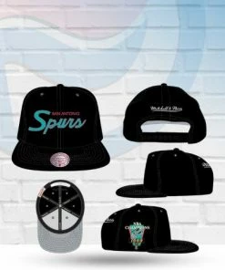 Mitchell & Ness San Antonio Spurs Mitchell And Ness Champ Year Trophy Snapback Hat Hats