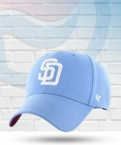 '47 Brand Hats San Diego Padres Periwinkle Sure Shot MVP Adjustable Hat