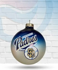 Michigan Holiday San Diego Padres Sports Collectors Series Glass Christmas Tree Ornament