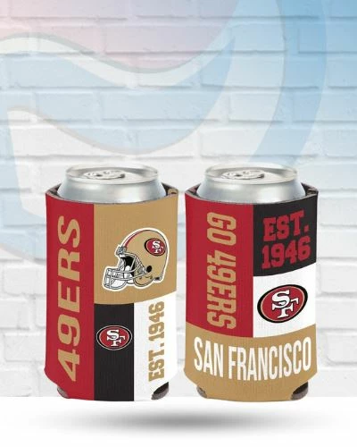 WinCraft San Francisco 49ers Color Block Can Koozie 1 WinCraft San Francisco 49ers Color Block Can Koozie