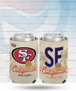 WinCraft Drinkware San Francisco 49ers Palm Tree State Plate Can Koozie