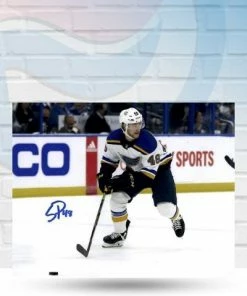 Fan Cave Sports Autographed Memorabilia Scott Perunovich St Louis Blues Autographed Away Jersey 8x10 Photo - COA