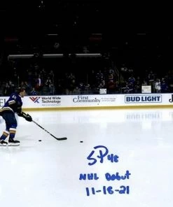 Fan Cave Sports Scott Perunovich St Louis Blues Autographed Photo With Inscription - COA