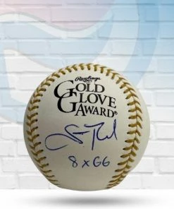 Fan Cave Sports Autographed Memorabilia Scott Rolen St Louis Cardinals Autographed Gold Glove Baseball W/ "8xGG" - JSA