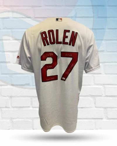 Fan Cave Sports Scott Rolen St Louis Cardinals Autographed Majestic Cool Base Jersey W/ 4 Inscriptions - JSA Autographed Memorabilia 1 Fan Cave Sports Scott Rolen St Louis Cardinals Autographed Majestic Cool Base Jersey W/ 4 Inscriptions - JSA Autographed Memorabilia
