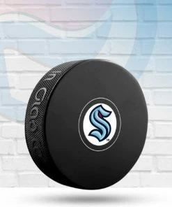 Sherwood Seattle Kraken Team Logo Autograph Puck Collectibles