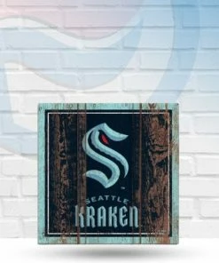 WinCraft Magnets Seattle Kraken Wooden Magnet 3" X 3"