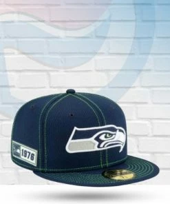 New Era Hats Seattle Seahawks 2019 Sideline Road 59FIFTY Fitted Hat