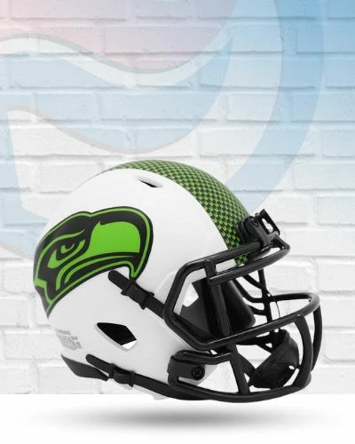 Score Here Collectibles Seattle Seahawks Lunar Eclipse Speed Riddell Mini Football Helmet 1 Score Here Collectibles Seattle Seahawks Lunar Eclipse Speed Riddell Mini Football Helmet