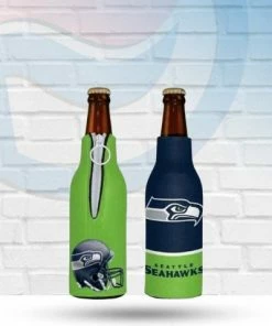 Michigan Seattle Seahawks Team Logo Bottle Hugger Koozie
