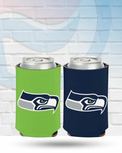 WinCraft Seattle Seahawks Team Logo Can Koozie 1 WinCraft Seattle Seahawks Team Logo Can Koozie