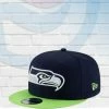 New Era Hats Seattle Seahawks Two Tone 9FIFTY Snapback Hat