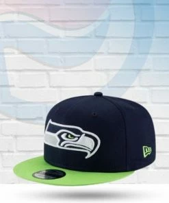 New Era Hats Seattle Seahawks Two Tone 9FIFTY Snapback Hat