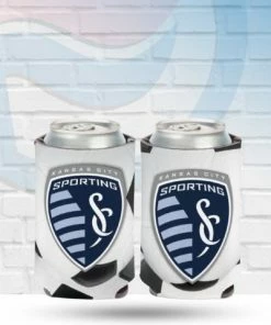 WinCraft Drinkware Sporting Kansas City Soccer Ball Design Can Koozie
