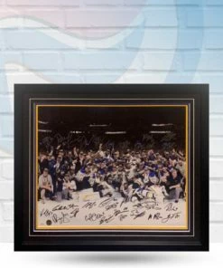 Fan Cave Sports Autographed Memorabilia St Louis Blues 2019 Stanley Cup On Ice Team Autographed Framed 16x20 - JSA (28 Autographs)