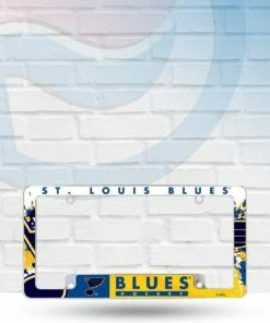 Rico Industries St Louis Blues All Over Chrome License Plate Frame Automotive
