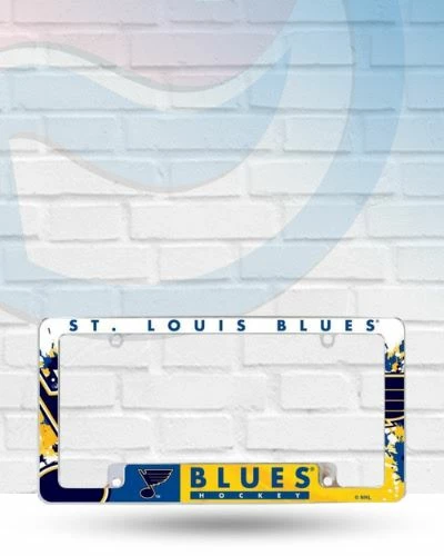 Rico Industries St Louis Blues All Over Chrome License Plate Frame Automotive 1 Rico Industries St Louis Blues All Over Chrome License Plate Frame Automotive