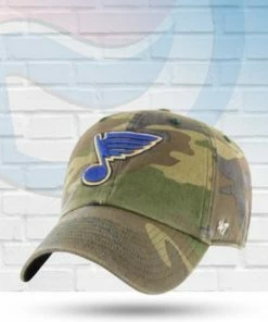 '47 Brand St Louis Blues Camo Clean Up Adjustable Hat Hats