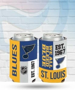 WinCraft St Louis Blues Color Block Can Koozie Drinkware