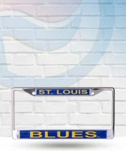 WinCraft Automotive St Louis Blues Glitter Metal License Plate Frame