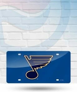 Rico Industries St Louis Blues Laser Cut Colored License Plate Cover Automotive