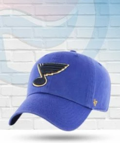 '47 Brand Hats St Louis Blues Royal Clean Up Adjustable Hat