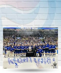 Fan Cave Sports Autographed Memorabilia St Louis Blues Western Conference Champions Team Autographed 16x20 Photo #2- Tarasenko Imperfect Signature