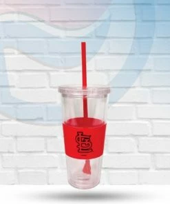 Boelter Brands St Louis Cardinals 22oz Plastic Straw Tumbler Drinkware