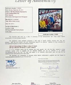 Fan Cave Sports St Louis Cardinals Autographed Framed Million Dollar Line-Up 16X20 W/ Autographed Cuts - JSA Full Letter COA Autographed Memorabilia