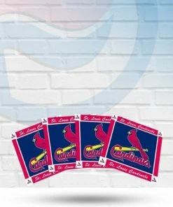 Logo Brands St Louis Cardinals Ceramic Coaster 4 Pack