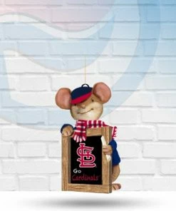 Evergreen St Louis Cardinals Mouse Christmas Ornament
