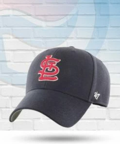 '47 Brand St Louis Cardinals Navy MVP Adjustable Hat