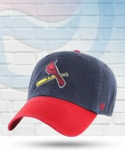'47 Brand St Louis Cardinals Navy Two Tone Clean Up Adjustable Hat