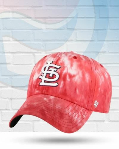 '47 Brand St Louis Cardinals Red Tie Dye Clean Up Adjustable Hat Hats 1 '47 Brand St Louis Cardinals Red Tie Dye Clean Up Adjustable Hat Hats