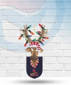 Evergreen St Louis Cardinals Reindeer Christmas Ornament