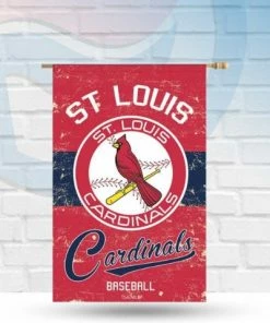Evergreen Clearance St Louis Cardinals Vintage Linen 28" X 44" Vertical Flag