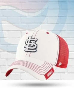 '47 Brand St Louis Cardinals White Hooch Clean Up Adjustable Hat