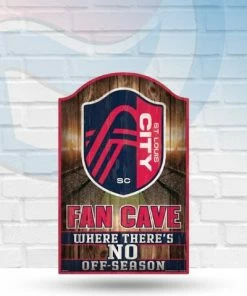 WinCraft St Louis City SC Fan Cave 11" X 17" Wooden Sign Wall Signs