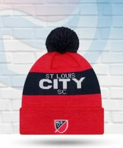 New Era St Louis City SC Kick Off Knit Pom Beanie Hats