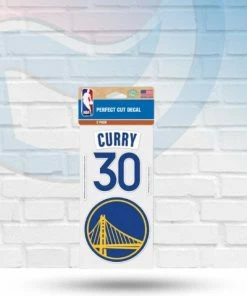 WinCraft Stephen Curry Golden State Warriors Set Of Two Perfect Cut Decals 4" X 4"