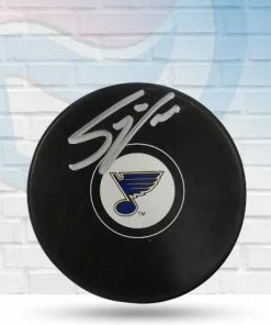 Fan Cave Sports Steve Ott St Louis Blues Autographed Logo Puck - COA