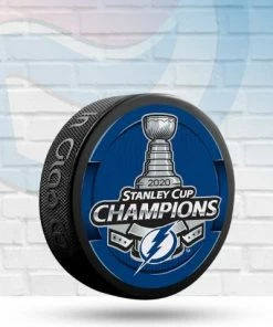 Fan Cave Sports Tampa Bay Lightning 2020 Stanley Cup Champions Logo Puck Collectibles