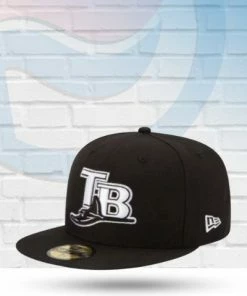 New Era Tampa Bay Rays Black And White 59FIFTY Fitted Hat