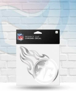 Michigan Tennessee Titans Chrome Perfect Cut Decal 6" X 6" Decals