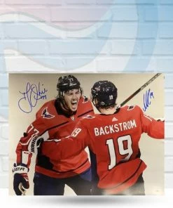 Fan Cave Sports TJ Oshie & Nicklas Bäckström Washington Capitals Dual Autographed 16x20 Photo - JSA Autographed Memorabilia
