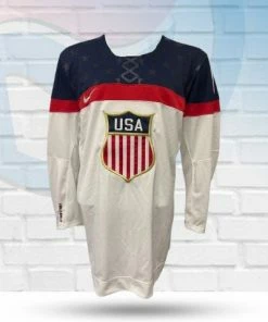 Fan Cave Sports Autographed Memorabilia TJ Oshie Washington Capitals/St Louis Blues Autographed Nike IIHF USA 2014 Olympics Jersey - JSA