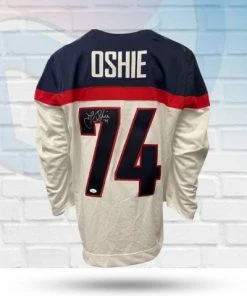 Fan Cave Sports Autographed Memorabilia TJ Oshie Washington Capitals/St Louis Blues Autographed Nike IIHF USA 2014 Olympics Jersey - JSA