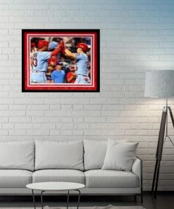 Fan Cave Sports Autographed Memorabilia Tommy Edman And Edmundo Sosa St Louis Cardinals Dual Autographed Framed 16x20 Photo - JSA